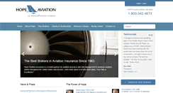 Desktop Screenshot of hopeaviation.com